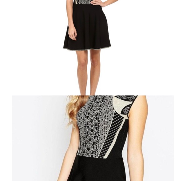 Beautiful brand new never worn black & gold dress - Picture 5 of 8